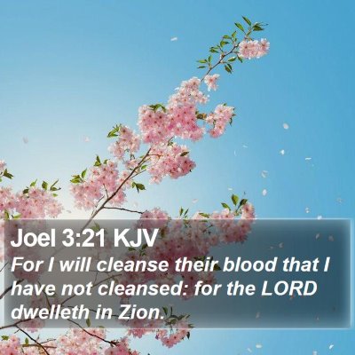 Joel 3:21 KJV Bible Verse Image