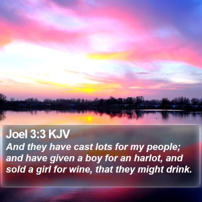 Joel 3:3 KJV Bible Verse Image