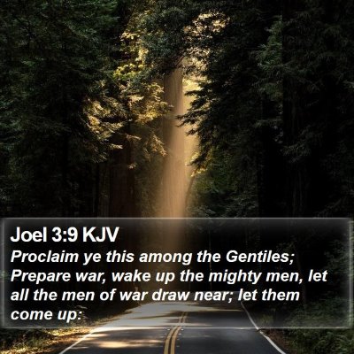 Joel 3:9 KJV Bible Verse Image