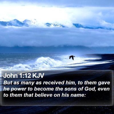 John 1:12 KJV Bible Verse Image