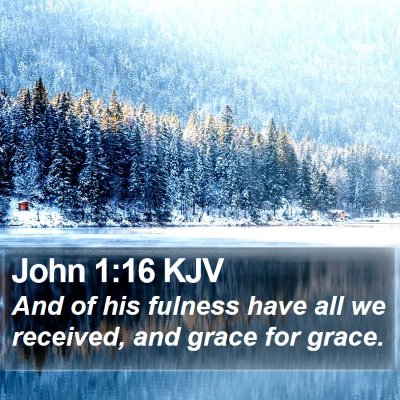 John 1:16 KJV Bible Verse Image