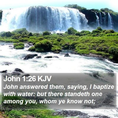 John 1:26 KJV Bible Verse Image