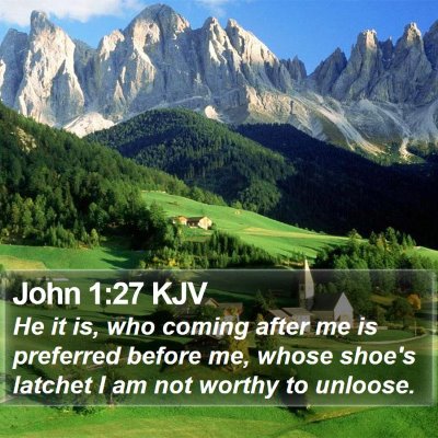 John 1:27 KJV Bible Verse Image