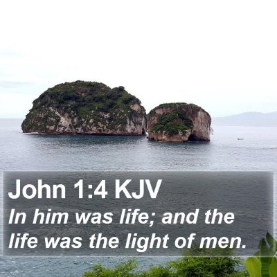 John 1:4 KJV Bible Verse Image
