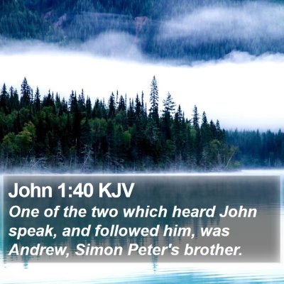 John 1:40 KJV Bible Verse Image
