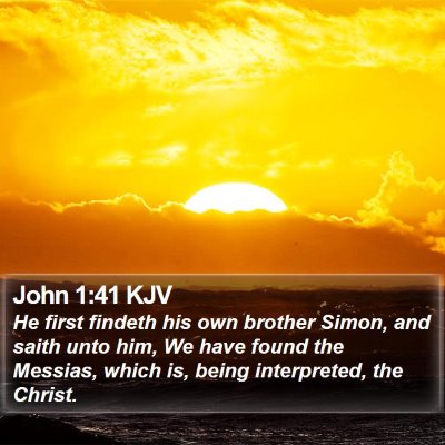 John 1:41 KJV Bible Verse Image