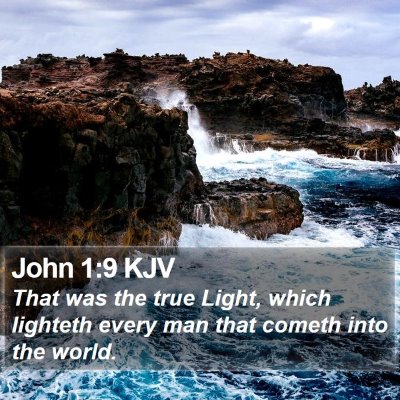 John 1:9 KJV Bible Verse Image