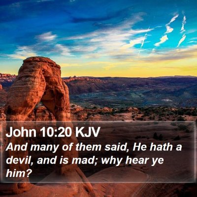 John 10:20 KJV Bible Verse Image