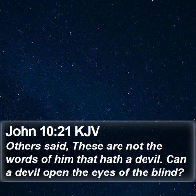 John 10:21 KJV Bible Verse Image