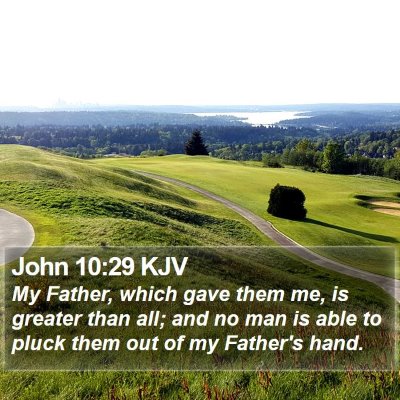 John 10:29 KJV Bible Verse Image