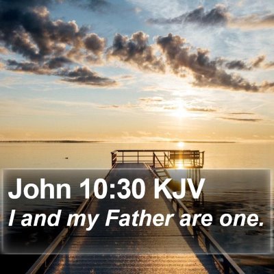 John 10:30 KJV Bible Verse Image