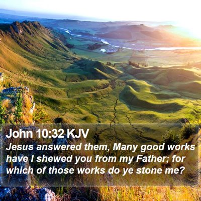 John 10:32 KJV Bible Verse Image