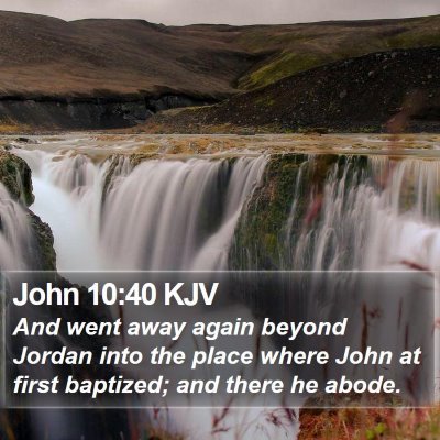 John 10:40 KJV Bible Verse Image