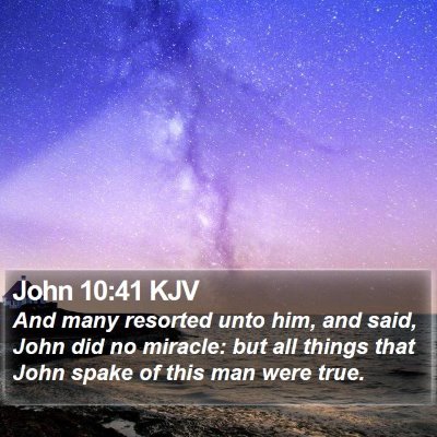John 10:41 KJV Bible Verse Image