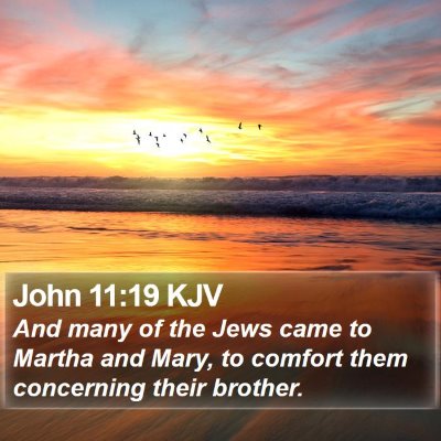 John 11:19 KJV Bible Verse Image