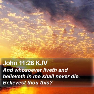 John 11:26 KJV Bible Verse Image
