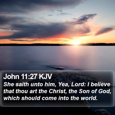 John 11:27 KJV Bible Verse Image