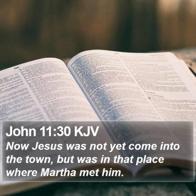John 11:30 KJV Bible Verse Image
