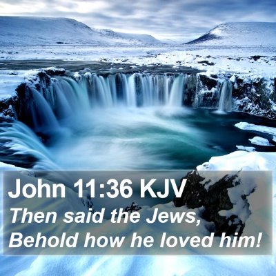 John 11:36 KJV Bible Verse Image