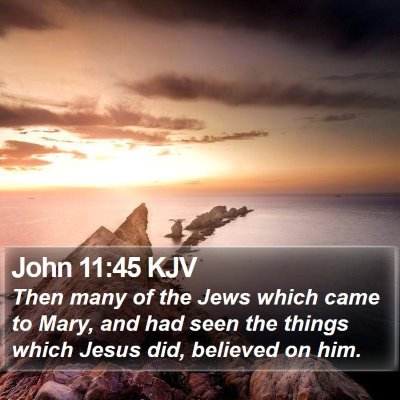 John 11:45 KJV Bible Verse Image