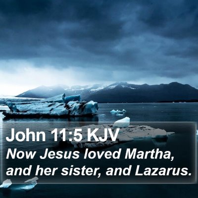 John 11:5 KJV Bible Verse Image