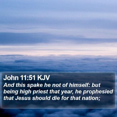 John 11:51 KJV Bible Verse Image