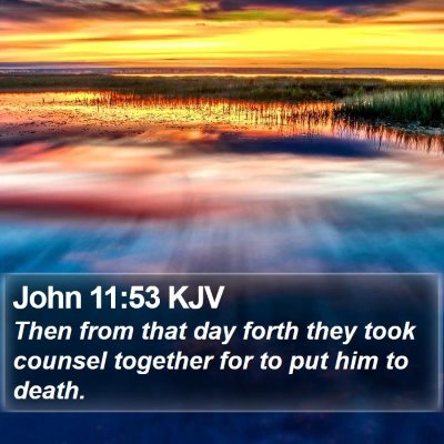 John 11:53 KJV Bible Verse Image
