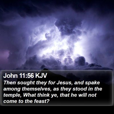 John 11:56 KJV Bible Verse Image