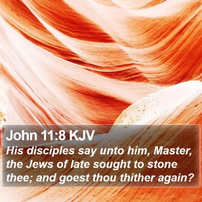 John 11:8 KJV Bible Verse Image