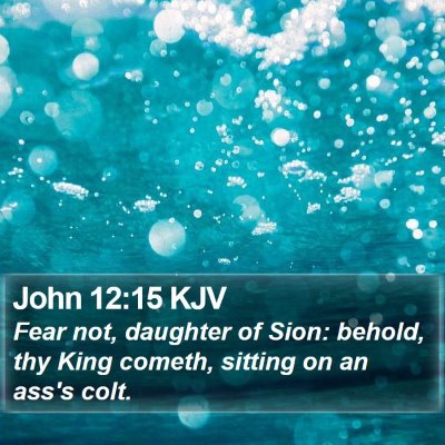 John 12:15 KJV Bible Verse Image