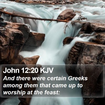John 12:20 KJV Bible Verse Image