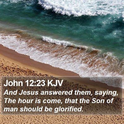 John 12:23 KJV Bible Verse Image