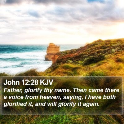John 12:28 KJV Bible Verse Image