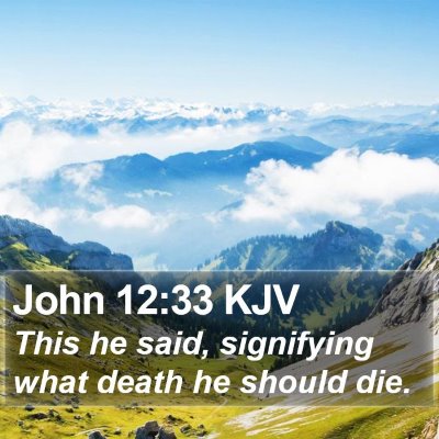 John 12:33 KJV Bible Verse Image