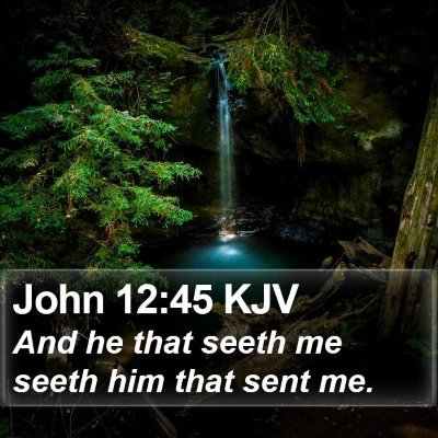 John 12:45 KJV Bible Verse Image