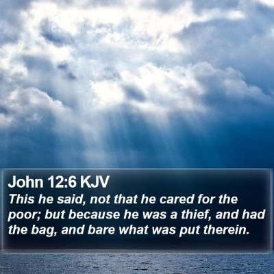 John 12:6 KJV Bible Verse Image