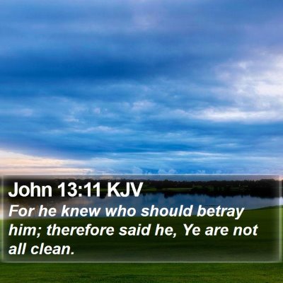 John 13:11 KJV Bible Verse Image