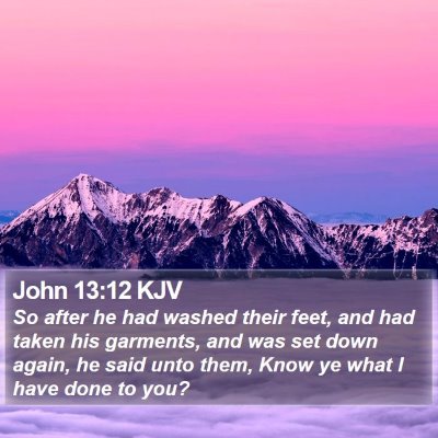 John 13:12 KJV Bible Verse Image