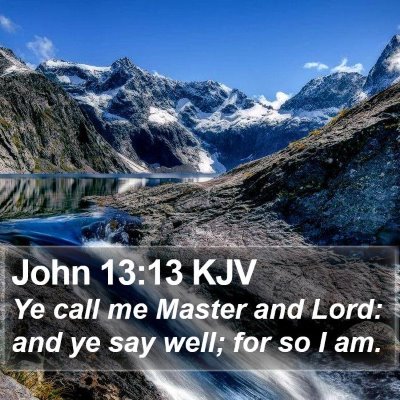 John 13:13 KJV Bible Verse Image