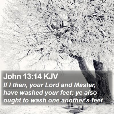 John 13:14 KJV Bible Verse Image