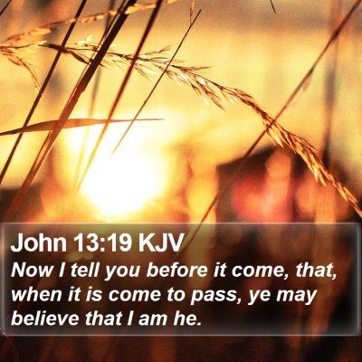 John 13:19 KJV Bible Verse Image