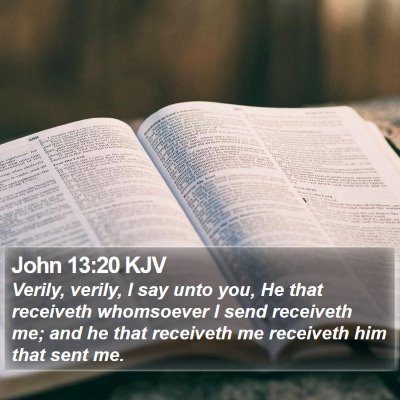 John 13:20 KJV Bible Verse Image