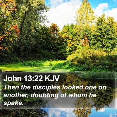 John 13:22 KJV Bible Verse Image
