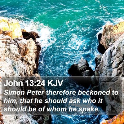 John 13:24 KJV Bible Verse Image