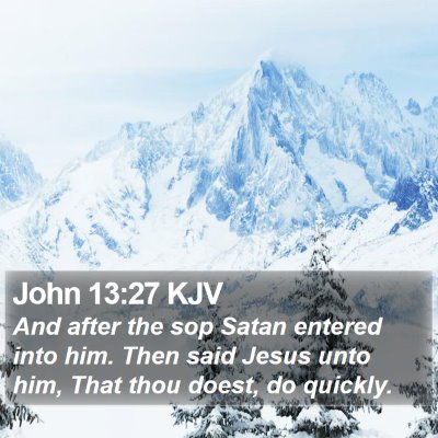 John 13:27 KJV Bible Verse Image