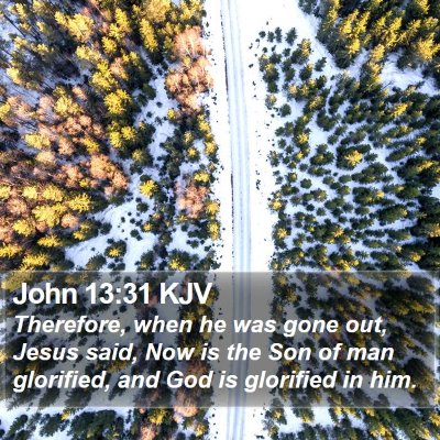 John 13:31 KJV Bible Verse Image