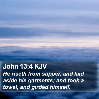 John 13:4 KJV Bible Verse Image