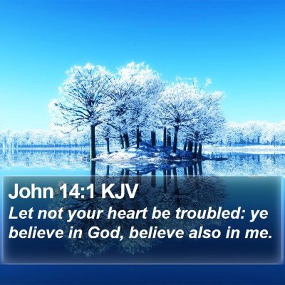 John 14:1 KJV Bible Verse Image