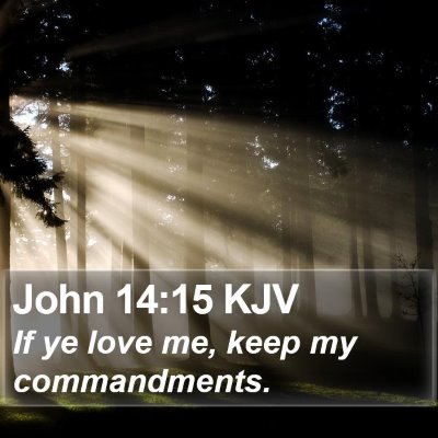 John 14:15 KJV Bible Verse Image