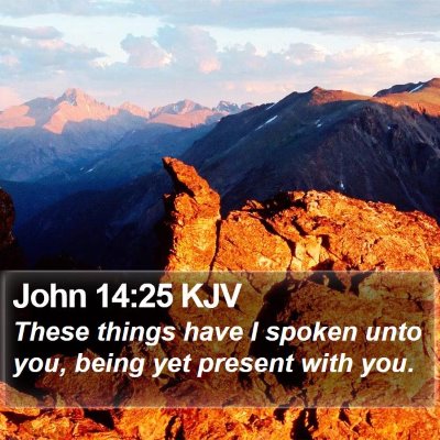 John 14:25 KJV Bible Verse Image
